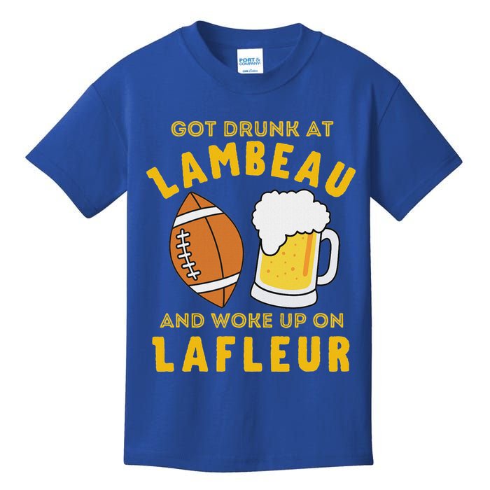 Got Drunk At Lambeau And Woke Up On Lafleur Fans Kids T-Shirt
