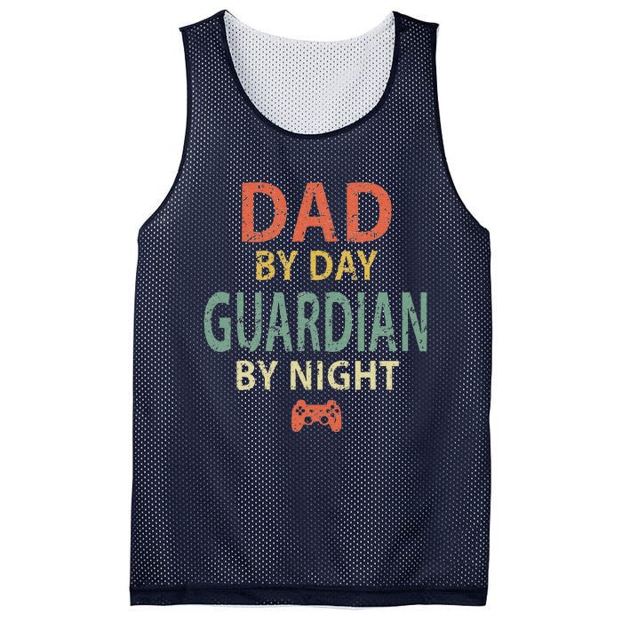 Game Dad By Day Guardian By Night Gaming Mesh Reversible Basketball Jersey Tank