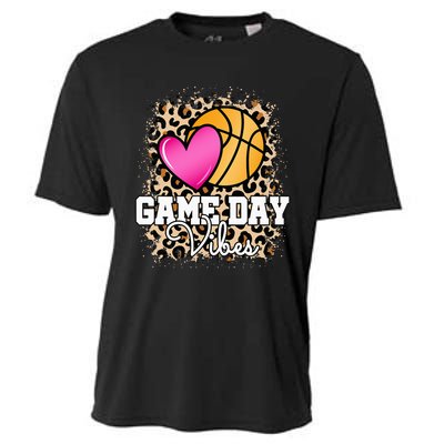 Game Day Basketball Leopard Print  Basketball Cooling Performance Crew T-Shirt