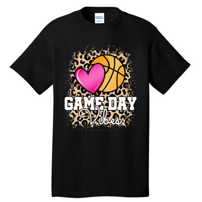 Game Day Basketball Leopard Print  Basketball Tall T-Shirt