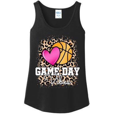 Game Day Basketball Leopard Print  Basketball Ladies Essential Tank