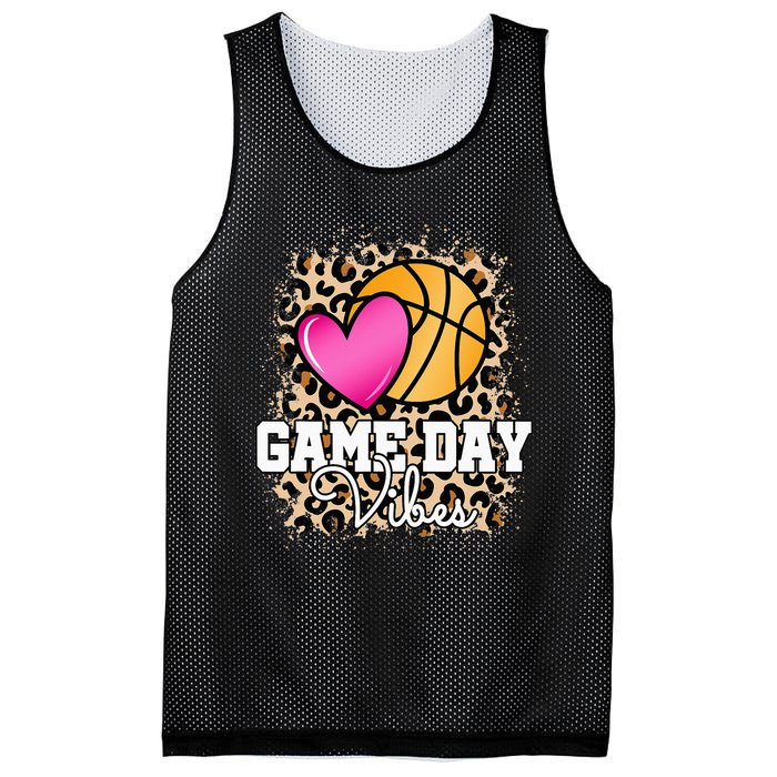 Game Day Basketball Leopard Print  Basketball Mesh Reversible Basketball Jersey Tank