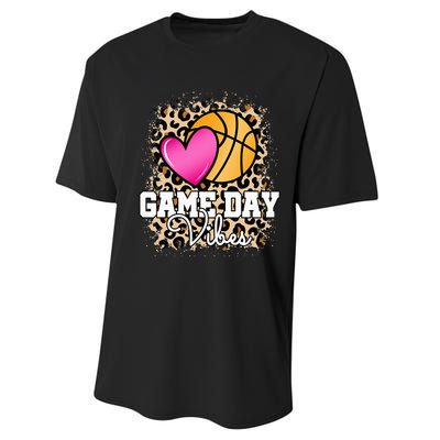 Game Day Basketball Leopard Print  Basketball Performance Sprint T-Shirt