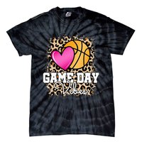 Game Day Basketball Leopard Print  Basketball Tie-Dye T-Shirt