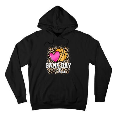 Game Day Basketball Leopard Print  Basketball Tall Hoodie