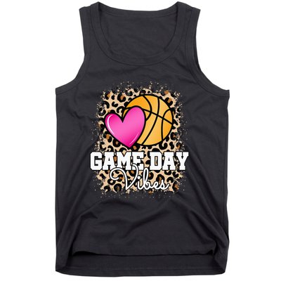 Game Day Basketball Leopard Print  Basketball Tank Top