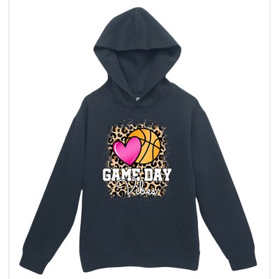 Game Day Basketball Leopard Print  Basketball Urban Pullover Hoodie