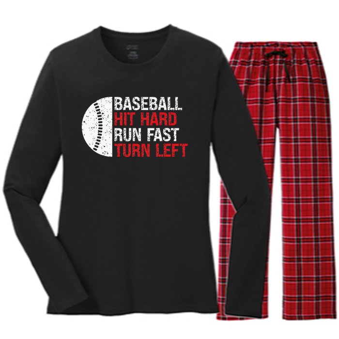 Game Day Baseball For Lovers Baseball man Women's Long Sleeve Flannel Pajama Set 