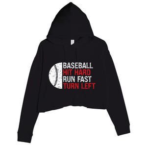 Game Day Baseball For Lovers Baseball man Crop Fleece Hoodie