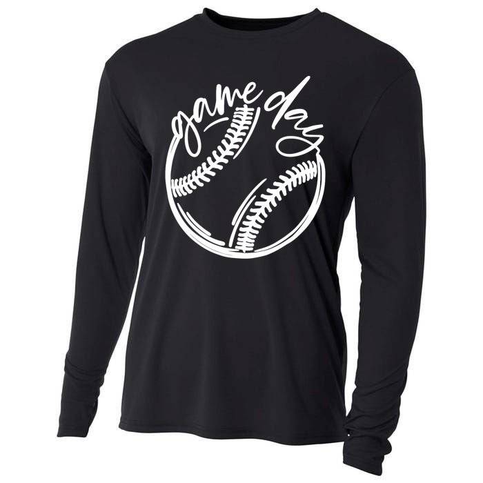 Game Day Baseball Baseball Life Softball Life For Mom Cooling Performance Long Sleeve Crew