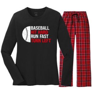 Game Day Baseball For Lovers Baseball Women's Long Sleeve Flannel Pajama Set 