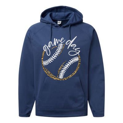 Game Day Baseball Baseball Life Softball Life For Mom Performance Fleece Hoodie