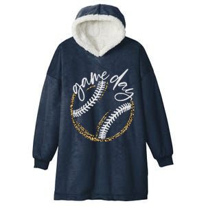 Game Day Baseball Baseball Life Softball Life For Mom Hooded Wearable Blanket