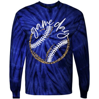 Game Day Baseball Baseball Life Softball Life For Mom Tie-Dye Long Sleeve Shirt