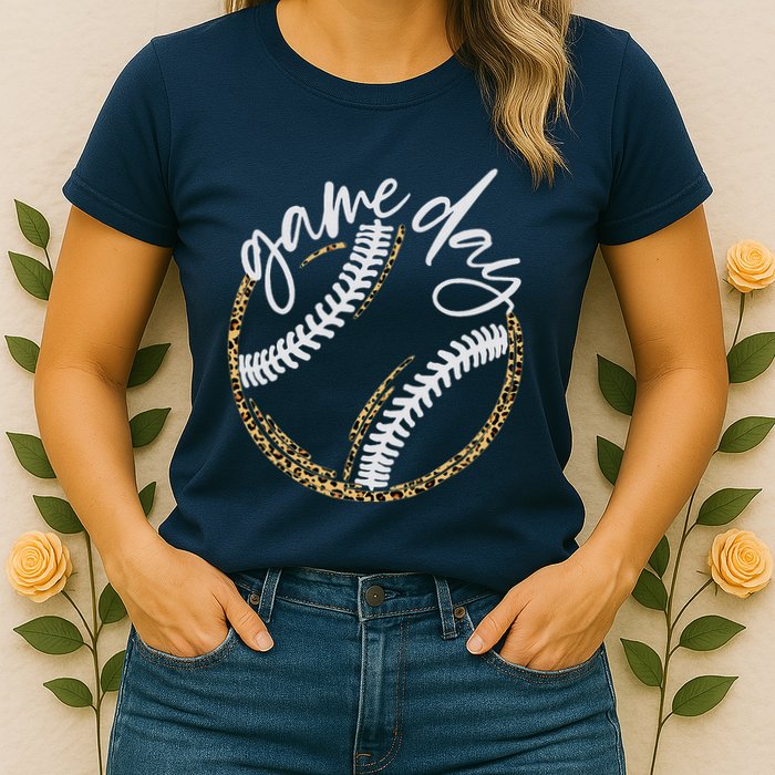 Game Day Baseball Baseball Life Softball Life For Mom Womens T-Shirt
