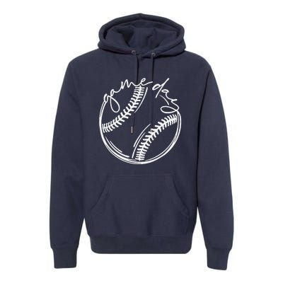 Game Day Baseball Baseball Life Softball Life Gift For Mom Premium Hoodie