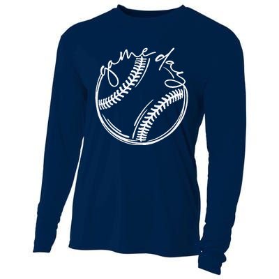 Game Day Baseball Baseball Life Softball Life Gift For Mom Cooling Performance Long Sleeve Crew