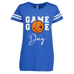 Game Day Basketball Boy Girl Basketball Mom Enza Ladies Jersey Football T-Shirt