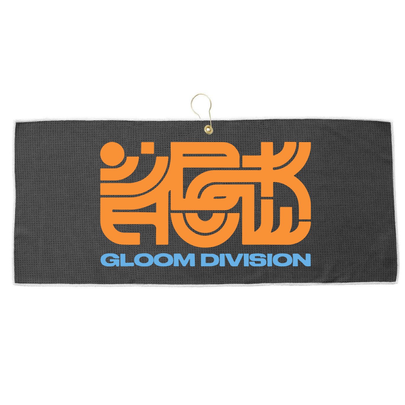 Gloom Division Black Large Microfiber Waffle Golf Towel