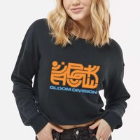 Gloom Division Black Cropped Pullover Crew