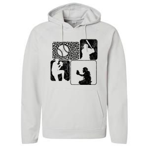 Game Day Baseball Baseball Life Mom for mother's day Performance Fleece Hoodie