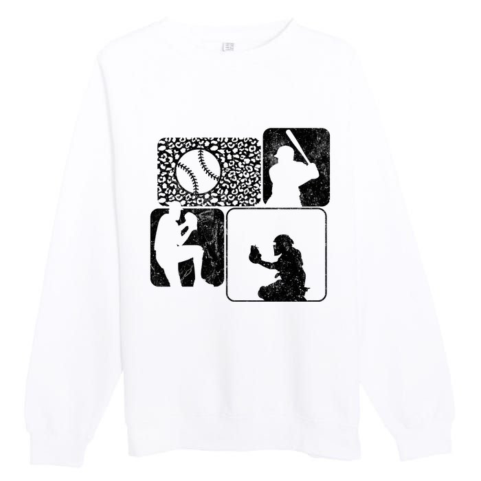 Game Day Baseball Baseball Life Mom for mother's day Premium Crewneck Sweatshirt