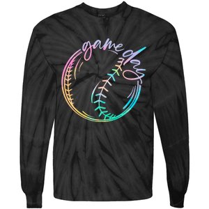 Game Day Baseball Baseball Life Softball Life Mom Tie Dye Tie-Dye Long Sleeve Shirt