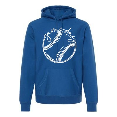 Game Day Baseball Baseball Life Softball Life For Mom Gift Premium Hoodie