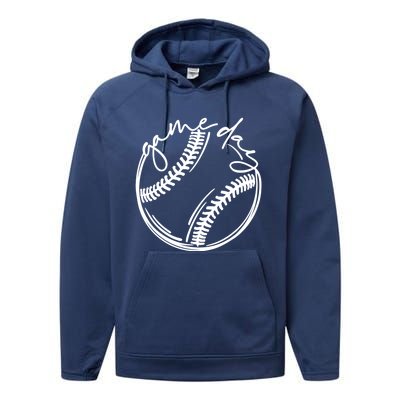 Game Day Baseball Baseball Life Softball Life For Mom Gift Performance Fleece Hoodie