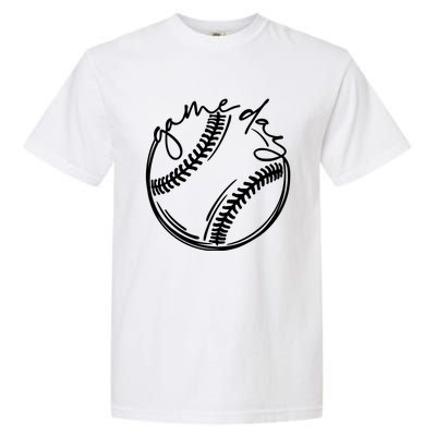 Game Day Baseball Baseball Life Softball Life For Mom Gift Garment-Dyed Heavyweight T-Shirt