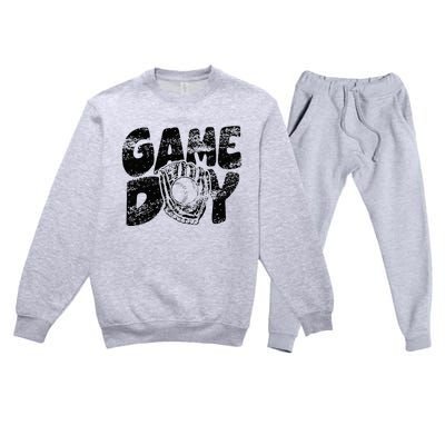 Game Day Baseball Happy Mothers Day Funny Gift Women Men Premium Crewneck Sweatsuit Set