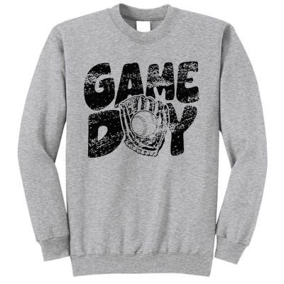 Game Day Baseball Happy Mothers Day Funny Gift Women Men Tall Sweatshirt