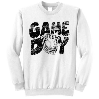 Game Day Baseball Happy Mothers Day Funny Gift Women Men Sweatshirt