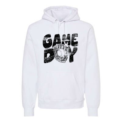 Game Day Baseball Happy Mothers Day Funny Gift Women Men Premium Hoodie