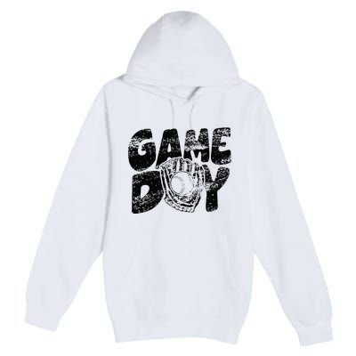 Game Day Baseball Happy Mothers Day Funny Gift Women Men Premium Pullover Hoodie