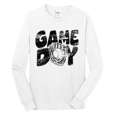 Game Day Baseball Happy Mothers Day Funny Gift Women Men Tall Long Sleeve T-Shirt