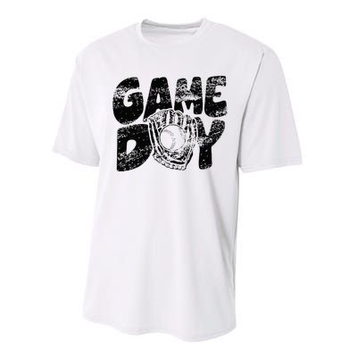 Game Day Baseball Happy Mothers Day Funny Gift Women Men Performance Sprint T-Shirt