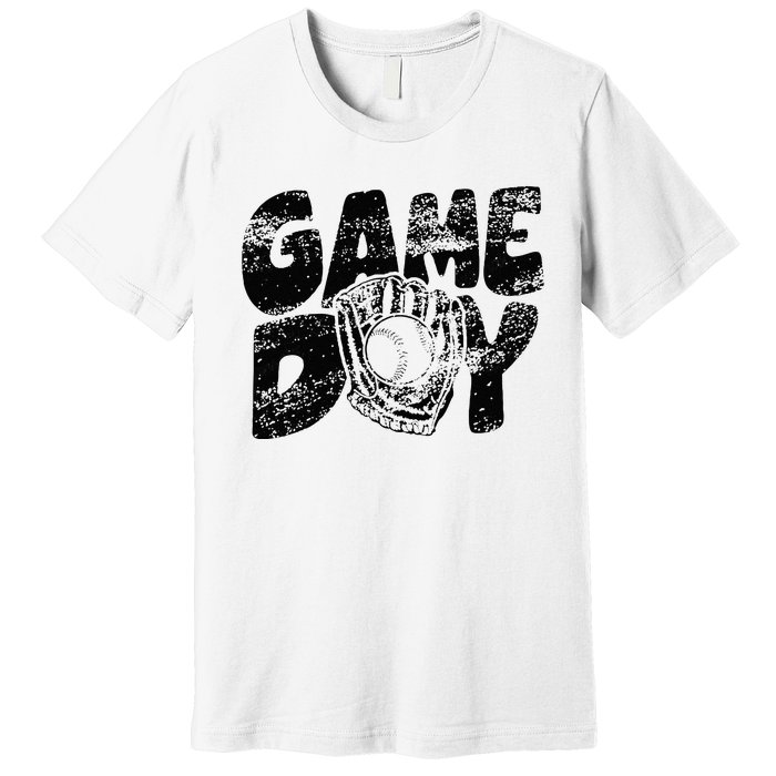 Game Day Baseball Happy Mothers Day Funny Gift Women Men Premium T-Shirt