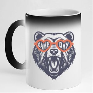 Game Day Bear 11oz Black Color Changing Mug