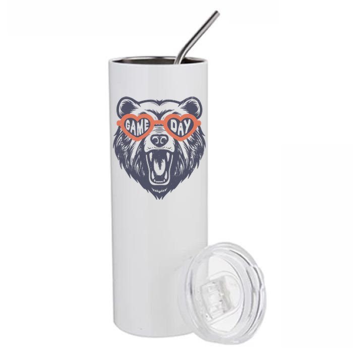 Game Day Bear Stainless Steel Tumbler