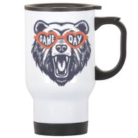 Game Day Bear Stainless Steel Travel Mug