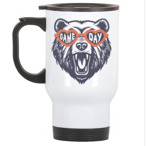 Game Day Bear Stainless Steel Travel Mug