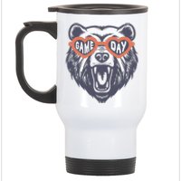 Game Day Bear Stainless Steel Travel Mug