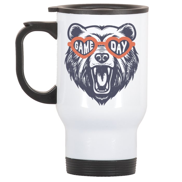 Game Day Bear Stainless Steel Travel Mug