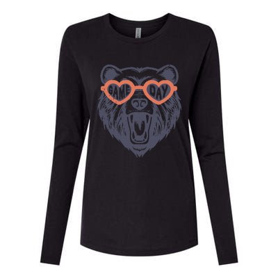 Game Day Bear Womens Cotton Relaxed Long Sleeve T-Shirt