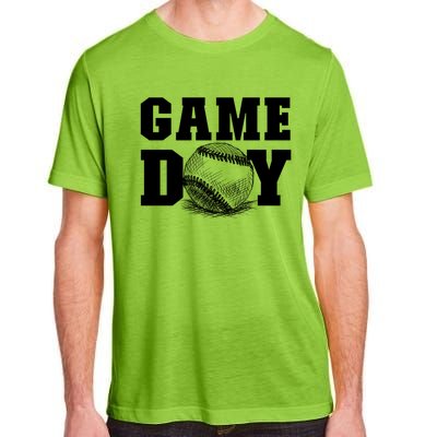 Game Day Baseball Funny Gift Mom Game Day Baseball Funny Gift Baseball Gift Adult ChromaSoft Performance T-Shirt