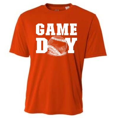 Game Day Baseball Funny Gift Mom Game Day Baseball Funny Gift Baseball Gift Cooling Performance Crew T-Shirt