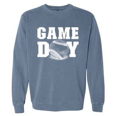 Game Day Baseball Funny Gift Mom Game Day Baseball Funny Gift Baseball Gift Garment-Dyed Sweatshirt