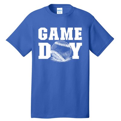 Game Day Baseball Funny Gift Mom Game Day Baseball Funny Gift Baseball Gift Tall T-Shirt