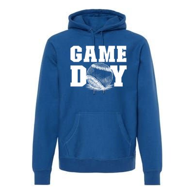 Game Day Baseball Funny Gift Mom Game Day Baseball Funny Gift Baseball Gift Premium Hoodie